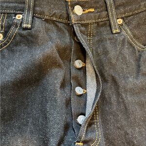 Levi's Black Denim Jeans with Yellow Stitching